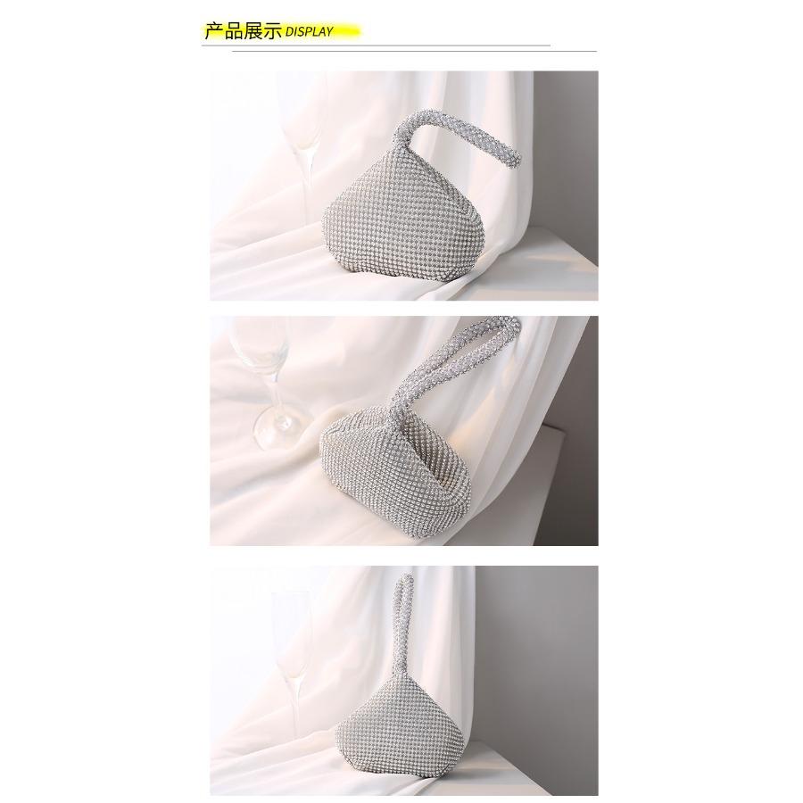 Dinner bag handmade rhinestone mine evening bag hand-held banquet bag women's handbag small