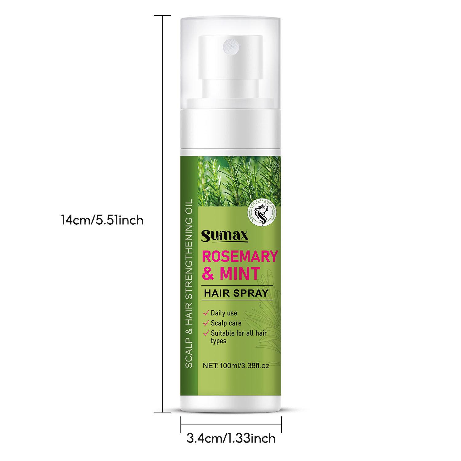 

Спрей для ухода за волосами с розмарином и мятой Увлажняет Разглаживает Мягкие волосы 100ml