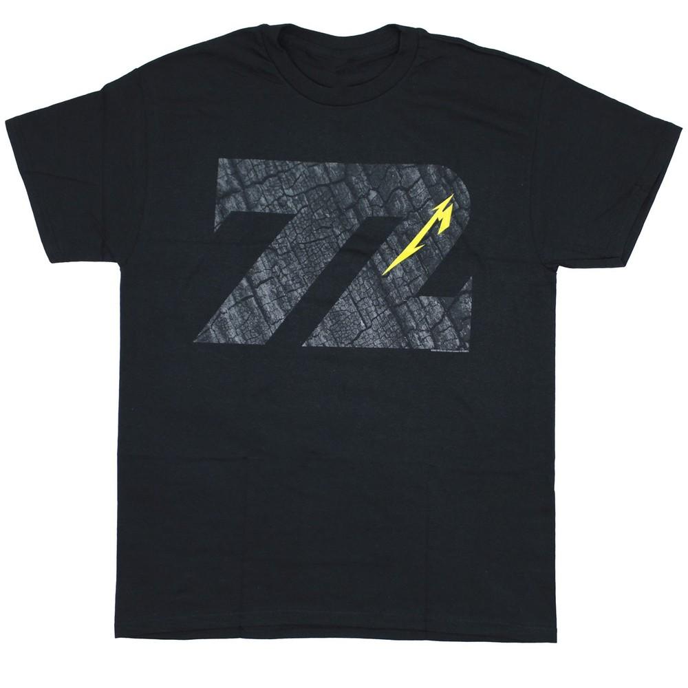 Men's Metallica 72 Seasons Charred Logo T-shirt Black