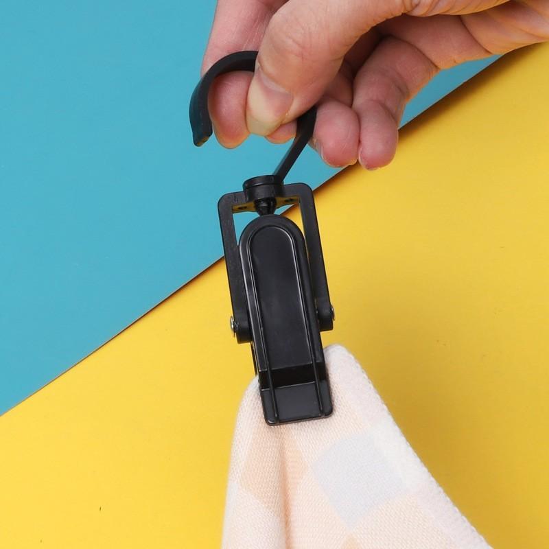 5er-Pack Kunststoff-Hängeclips 360 Grad drehbare Haken Rutschfester Griff Für Schrankorganisation Kleidung Socken Hüte Handtücher