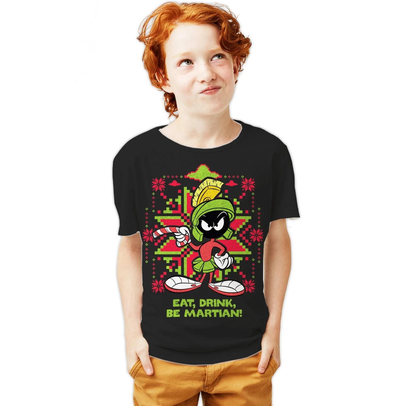 

Looney Tunes Marvin the Martian Xmas Eat Official Youth T-Shirt For 12-14 Years 120