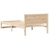 Natural Wooden Bed Frame with Headboard 90 X 190 Cm Solid Pine Wood