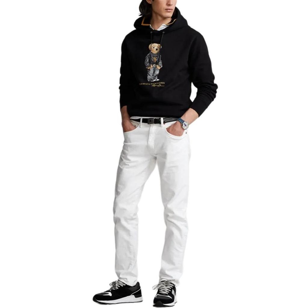 Polo Ralph Lauren FW24 25 Spring Summer, New Year Style, Bear Pattern Hooded Long Sleeved Fleece Lined Sweatshirt Men's MNPOKNI16821811
