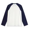 Li-Ning Sports Lifestyle Series Casual Letter Print Round Neck Long Sleeve T-Shirt Women T-Shirts Off-White Navy-Blue AHSV010-1
