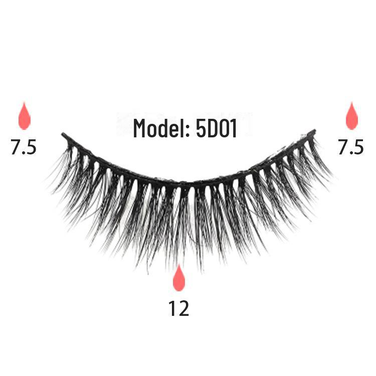 Cross-Border Magnetic Eyeliner Set: 3 Pairs of False Lashes with Adhesive-Free Magnetic Glue