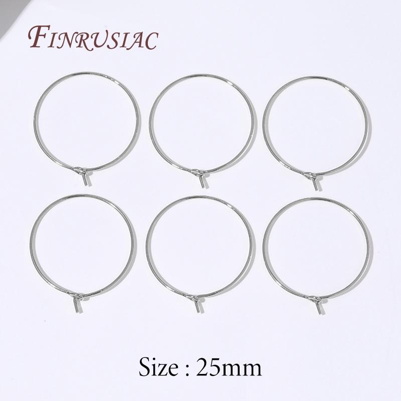 20mm 25mm 35mm 18K Gold Plated Hoops Earrings Big Circle Ear Wire Hoops Wires For Jewelry Findings,Earrings For Accessories