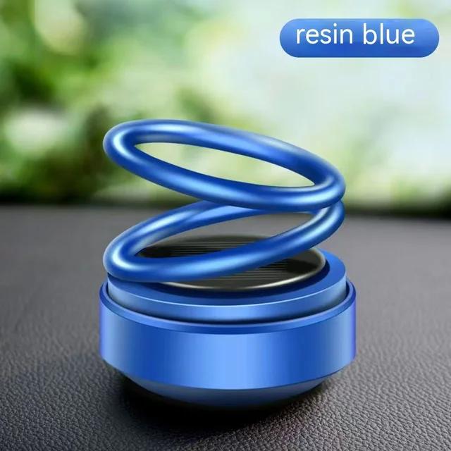 Solar Car Air Freshener Car Perfume Suspension Rotating Car Solid Perfume Aromatherapy ABS Double Ring Car Decoration