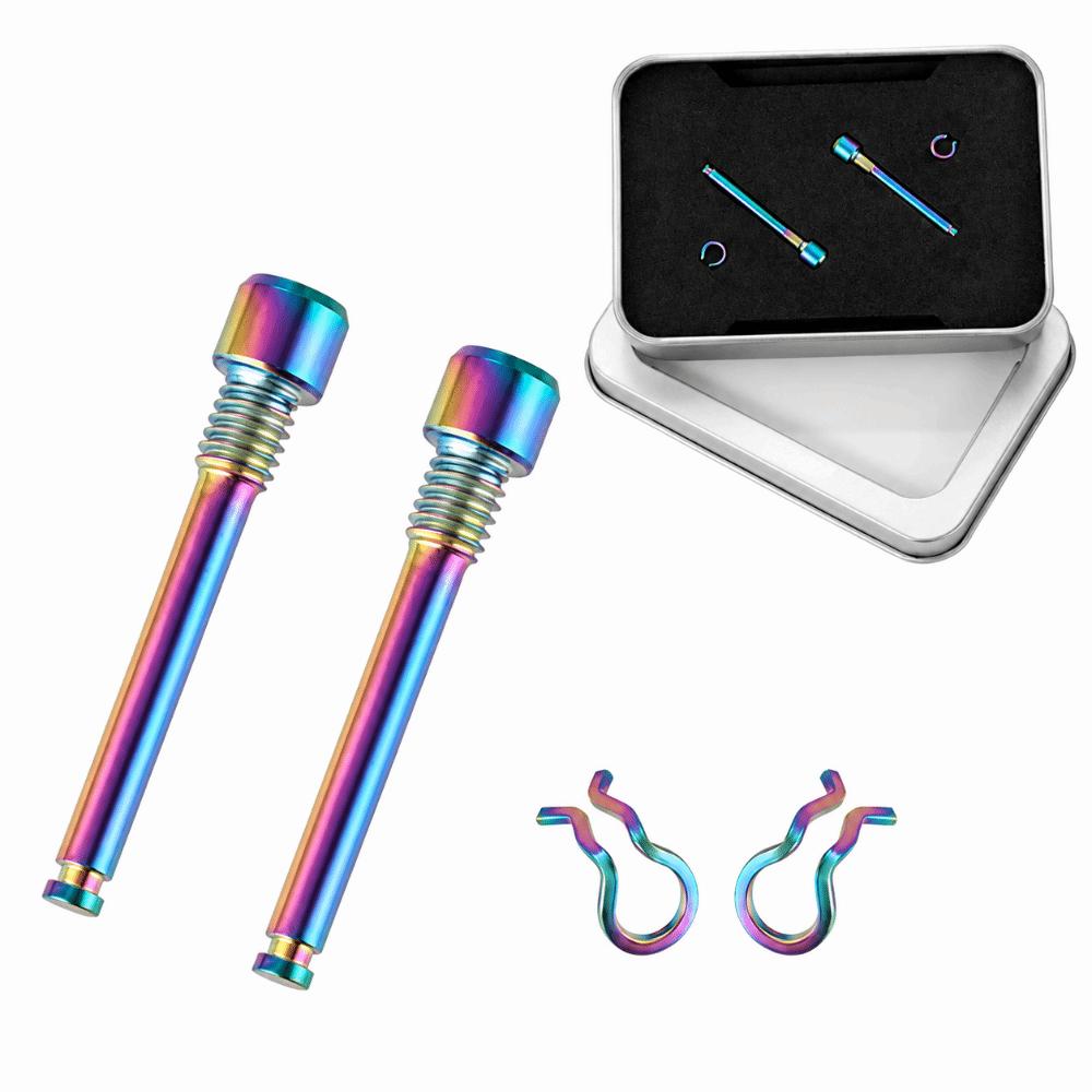 2 Sets 31mm Length Disc Brake Caliper Bolts Titanium Alloy Brake Caliper Screws  for Mountain Bike