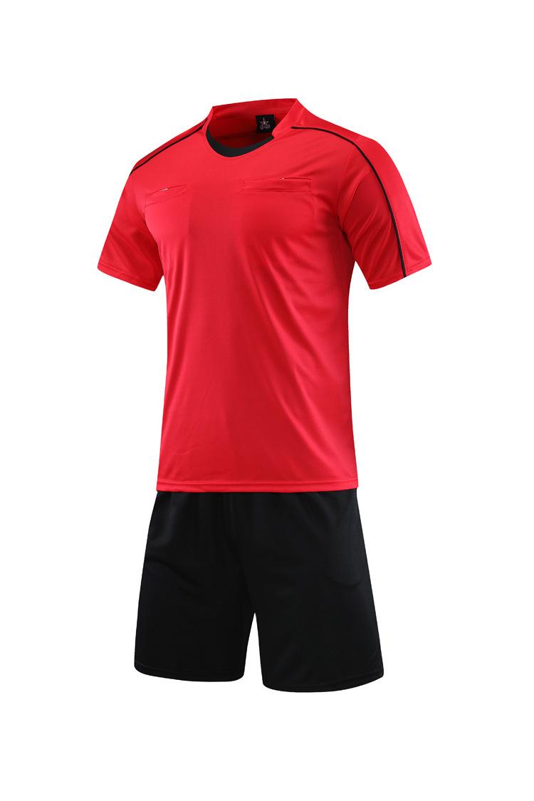 Produce Light Plate Referee Uniform Set, Football Referee Uniform, Short-Sleeved Football Referee Equipment, Referee Uniform For Men l (height 165-170)