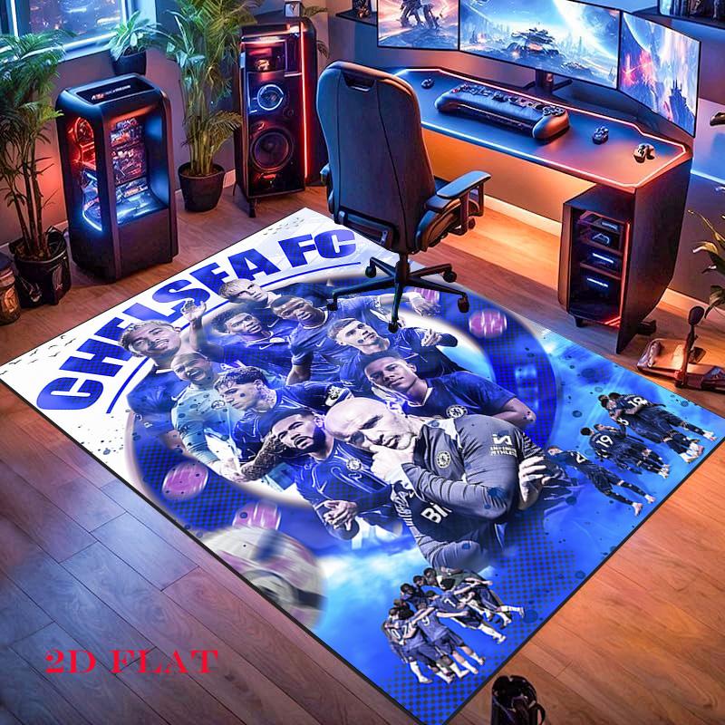 Chelsea FC Football Carpet Rug for Living Room Bedroom Home Sofa Decoration,Kids Play Nonslip Floor Mat