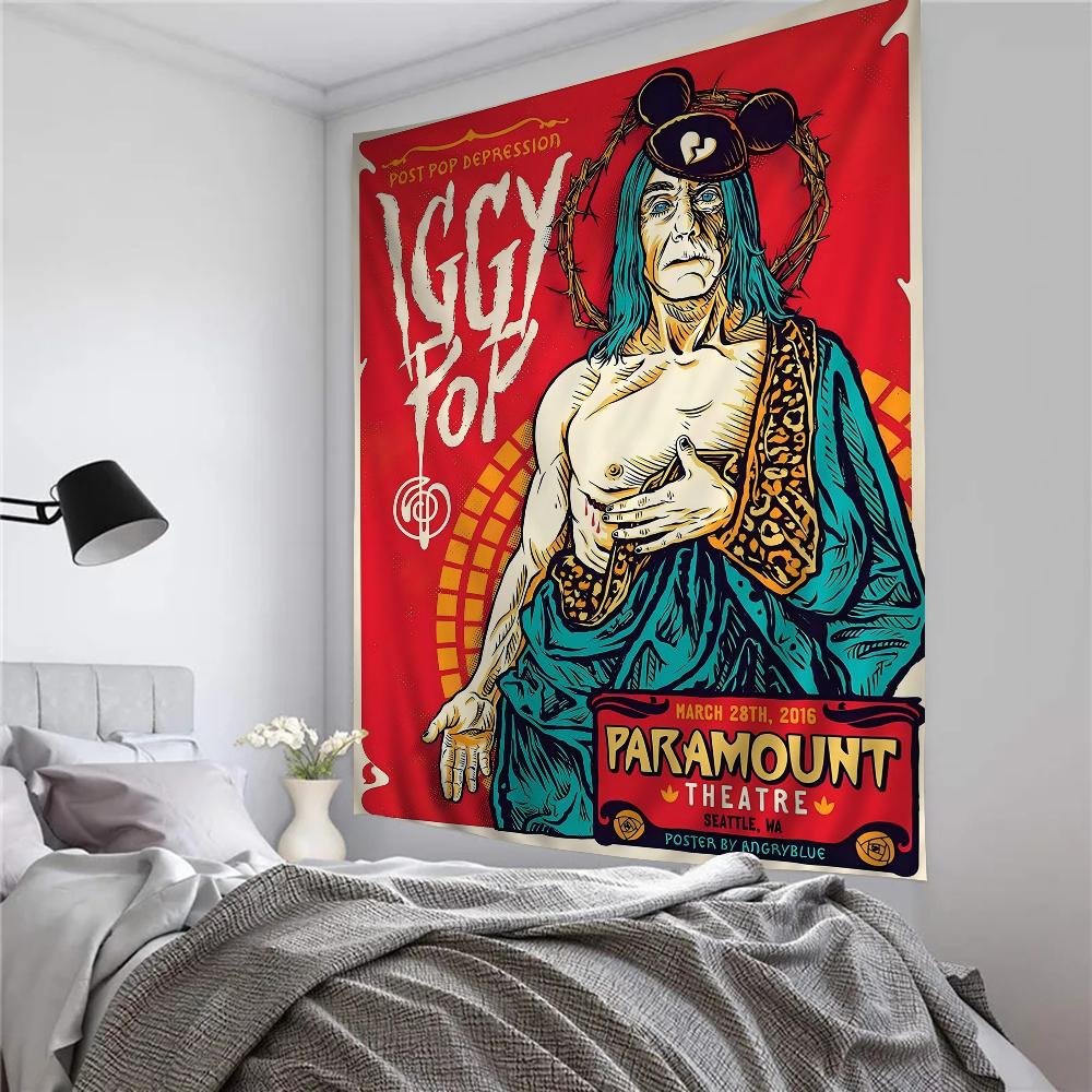 Iggy Pop Band Hanging Bohemian Tapestry Bohemian Wall Tapestries Mandala Cheap Hippie Wall Hanging