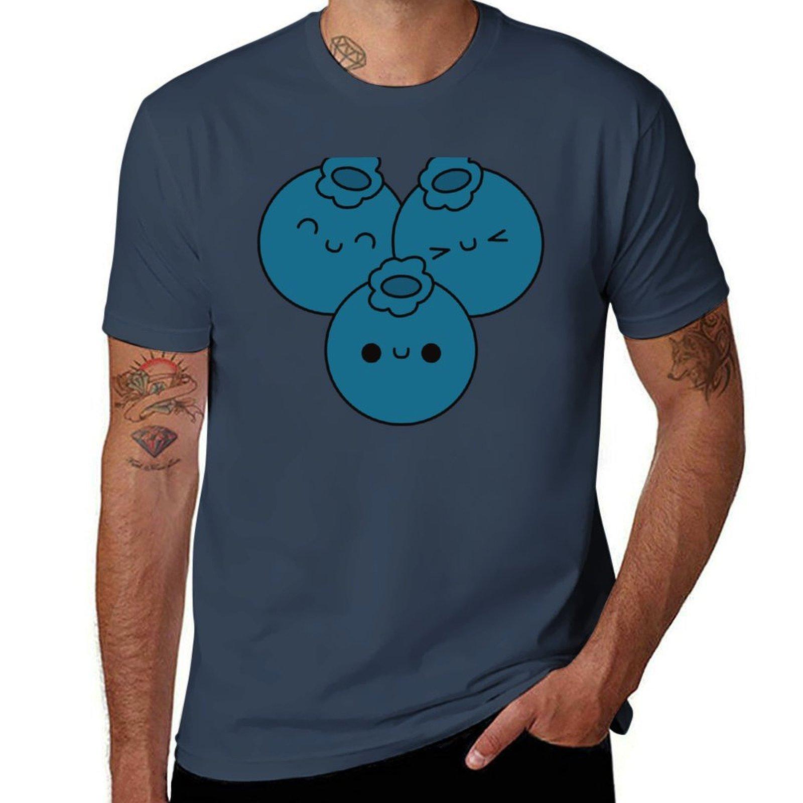 Cute Blueberries Kawaii Blueberries TShirt Simple Print Design TShirt S