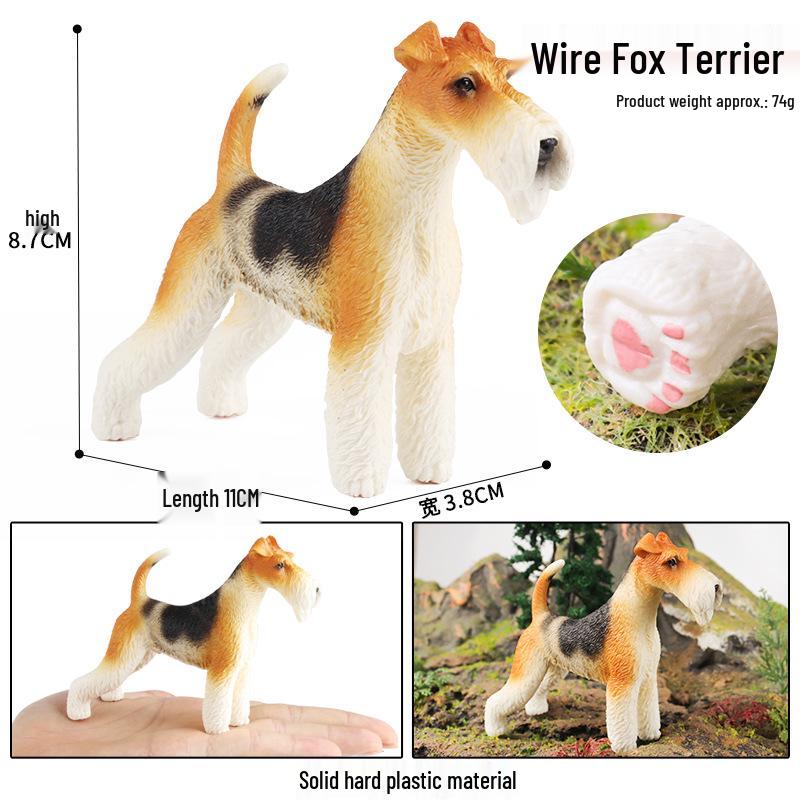 Realistic Cross-Border Animal Model: Saint Bernard & German Shepherd Toy Dog Ornament for Kids