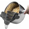 Silicon bucătărie strecurătoare clip pe oale și tigăi scurgere raft paste tăiței legume fructe strecurătoare strecurătoare bucătărie gadgeturi
