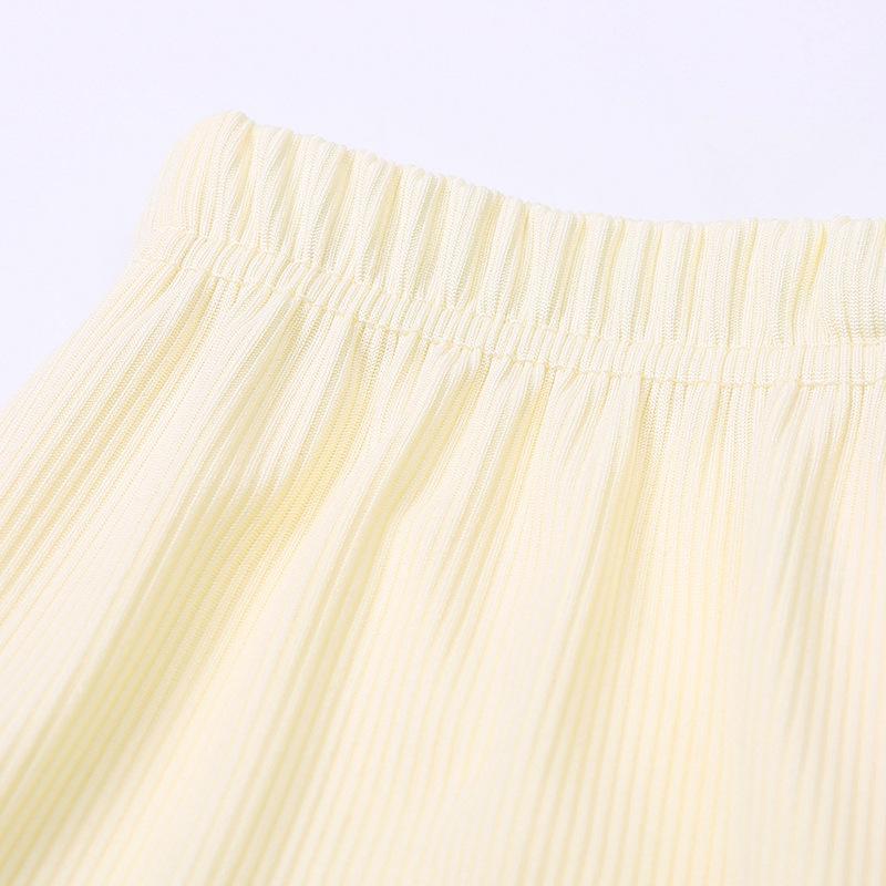 Summer Girls' Baby Ice Silk Set Girls' Baby Summer Loose Sleeveless Vest Top Pants Two-piece Set