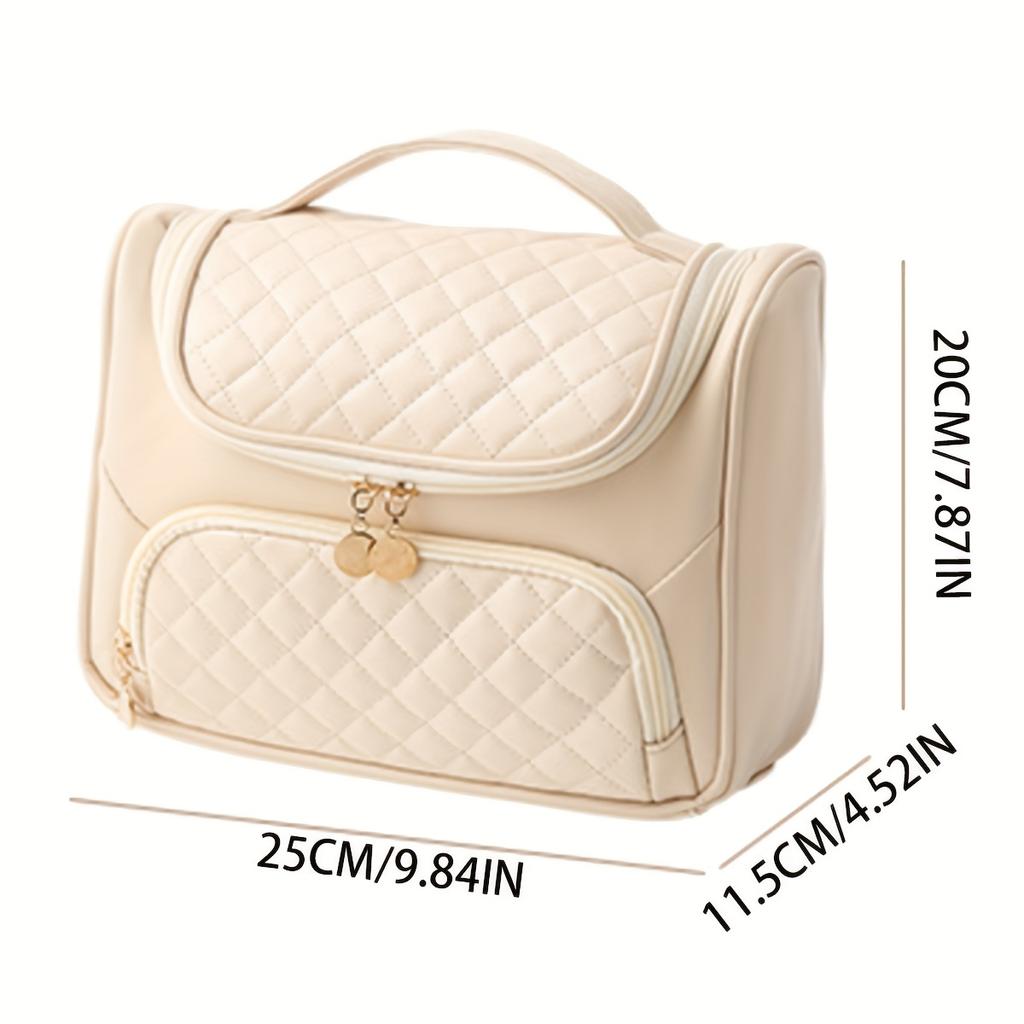 Hängender Reise-Kulturbeutel - Großes Organizer-Set für Kosmetika, Make-up und Toilettenartikel, Fächer mit Haken und Reißverschluss, wasserabweisend