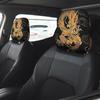Orientalischer Drache Universelle Auto-Kopfstützenabdeckung Zubehör Schutz Stoff Kopfstützenbezüge für SUV-Autos LKW Auto