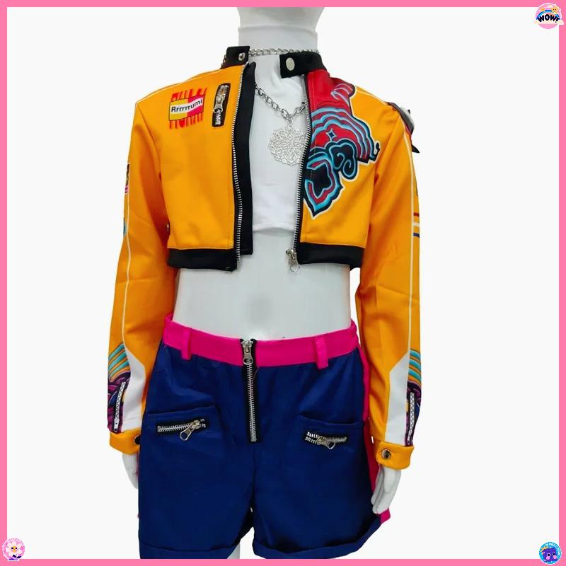 Παιδικό Kpop Δαίμονας Ρούμι Ζωή Κοσπλέ Κυνηγοί Χάντριξ Κοστούμι Κοριτσίστικη Ομάδα Είδωλο Παιχνίδι Ρόλων Απόκριες Καρναβάλι Πάρτι Ρούχο Κοστούμι