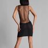 2025 Summer European & American Women's Halter Strap Dress - Fashionable, Sexy Nightclub Style with Open Back & Hip-Hugging Design