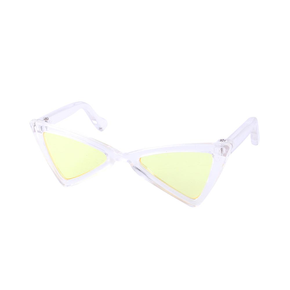 Pet glasses, dog and cat personality funny colored glasses accessories, plastic transparent cat glasses жёлтый