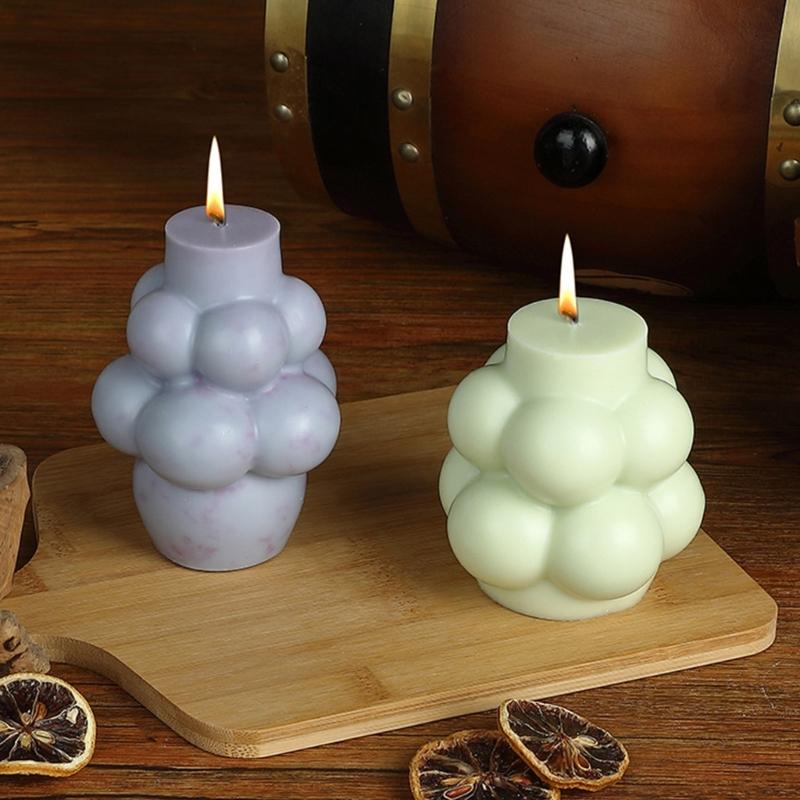 Silicone Candle Mold Grape Shape Geometric Resin Molds Suitable for Creative Homes Decoration and Handmade Gifts