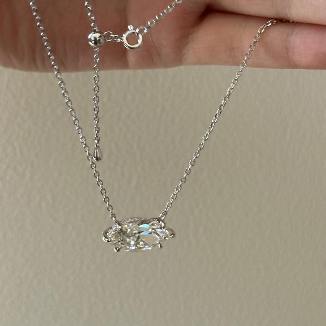 Xiaohongshu Elegant Diamond Eye Necklace - Versatile High-End Fashion Clavicle Chain