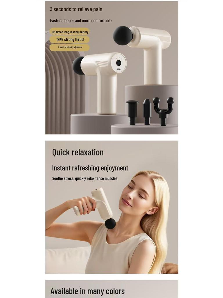Smart Mini Fascia Gun - Electric Muscle Relaxation Massager for Full Body