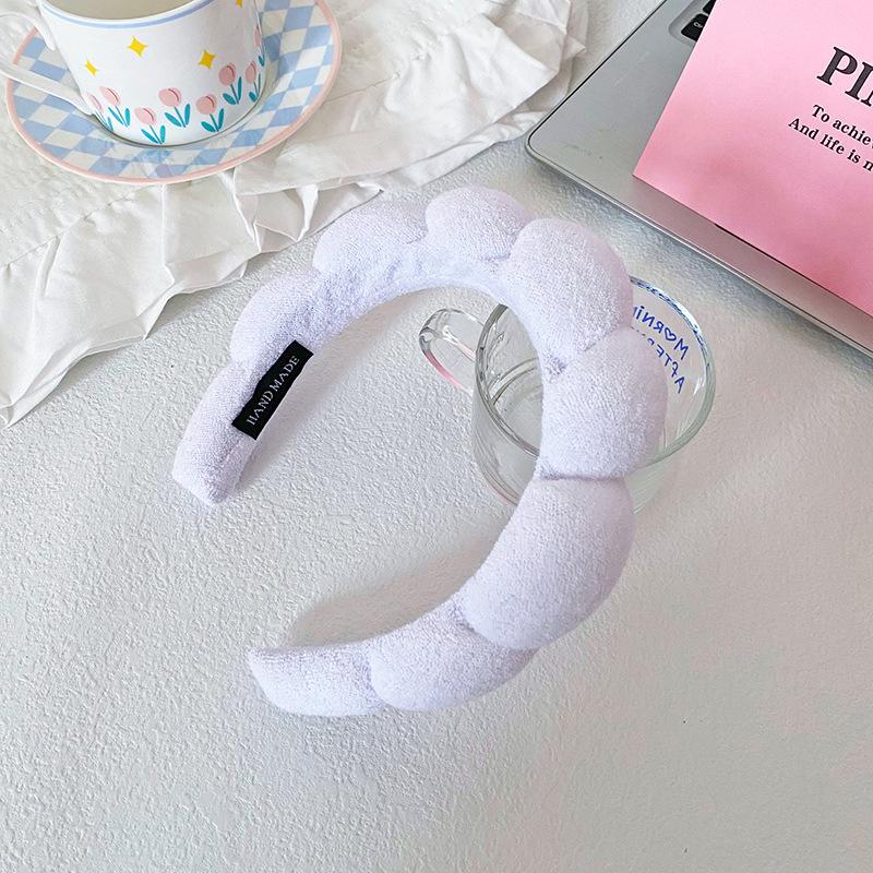 Cloud Stirnband Damen Gesicht waschen Make-up Sport Hoher Schädel Oberteil Schwamm Handtuchstoff Twist Haaraccessoires