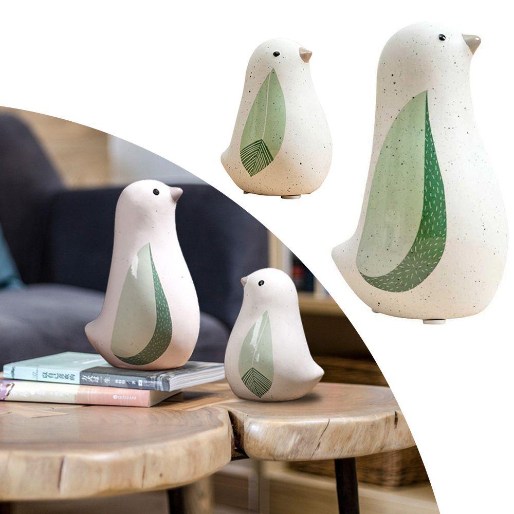 Home Living Room Crafts Table Decoration Ceramic Ornaments Bird Statue Background Decor Ceramic