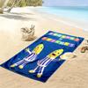 Bananas in Pyjamas Print Beach Towel, Large Soft Quick Dry Towel for Beach Camping Swimming