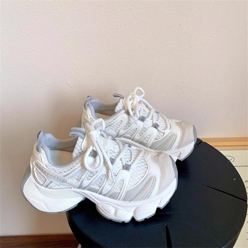 Thick-soled dad shoes New mesh breathable heightening with skirt shoes sports and leisure shoes