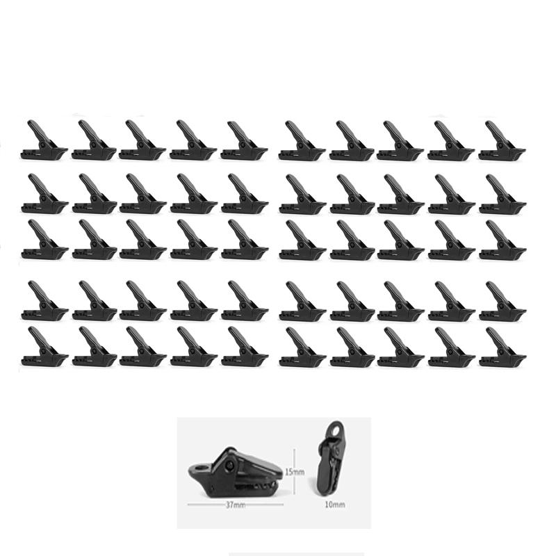 Wytrzymałe klipsy do namiotu zapobiegające wiatrowi, wytrzymałe zaciski kempingowe do mocowania plandeki i namiotu, klipsy aligatorowe do mocowania na zewnątrz, 10/20/50 szt.