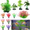 Artificial Aquarium Plant Realistic Floating Leaves Simulation Aquatic Stem Reptile Terrariums Water Tank Decoration Accessories