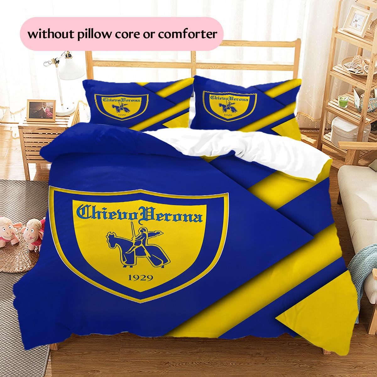 

Hellas Verona FC Pattern Bedding Quilt Set Home Decoration Gift (1 * duvet cover + 2 * pillowcase without core) 135x200cm