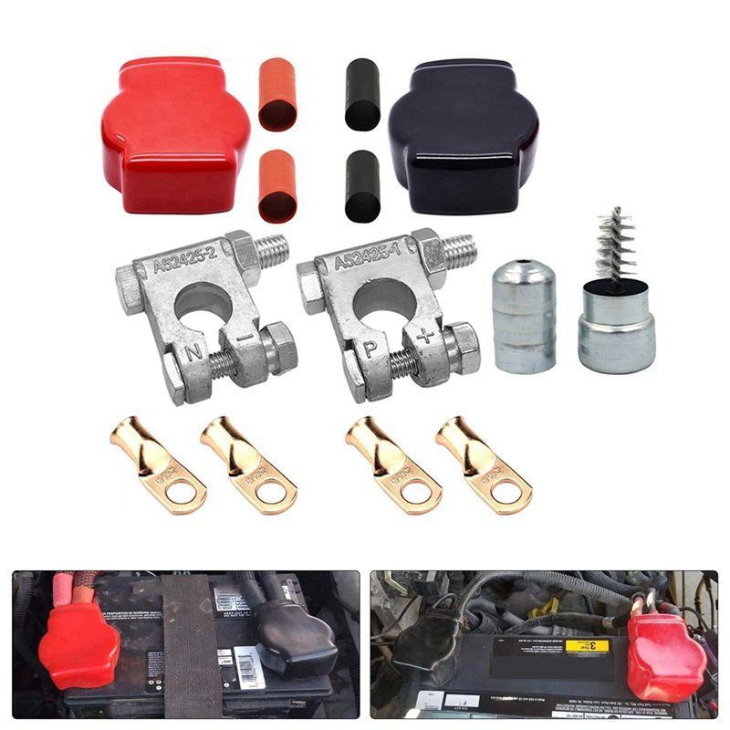 N61R-For Marine Car Boat RV Vehicles Military Spec Battery Terminal And Cover W/2 Gauge 3/8Inch Lugs 254425-1/2 Replacement Part