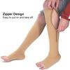 Zipper Compression Socks For Running, Open-Toe Anti-Slip Calf Support Socks With Adjustable Straps For Sports Recovery
