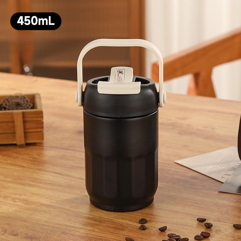 New 316 Stainless Steel Mug Girls' Large-capacity Handle Mug High-value Coffee Cup