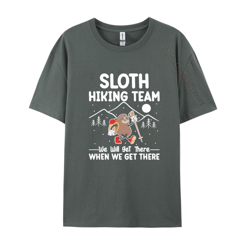 Sloth Hiking Team We Will Get There Tshirts Cotton Fashion Tshirt Kawaii T Shirt Printed Tee Tops Clothing