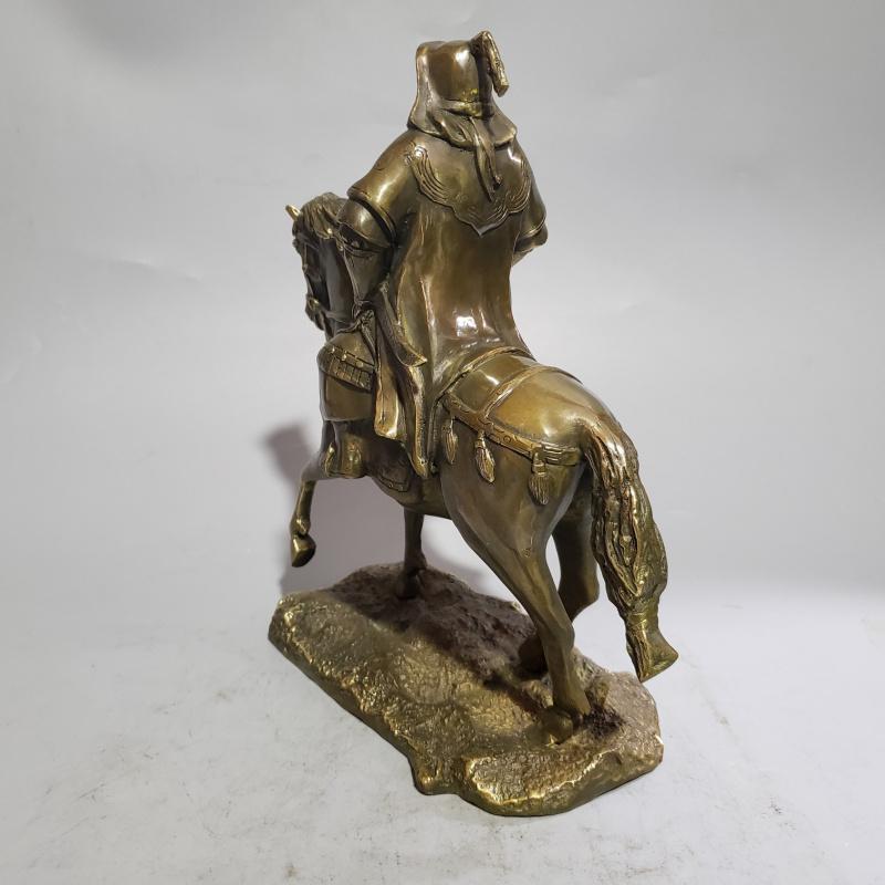 Antique Copper Genghis Khan Office Decoration Desktop Living Room Entrance Ornament