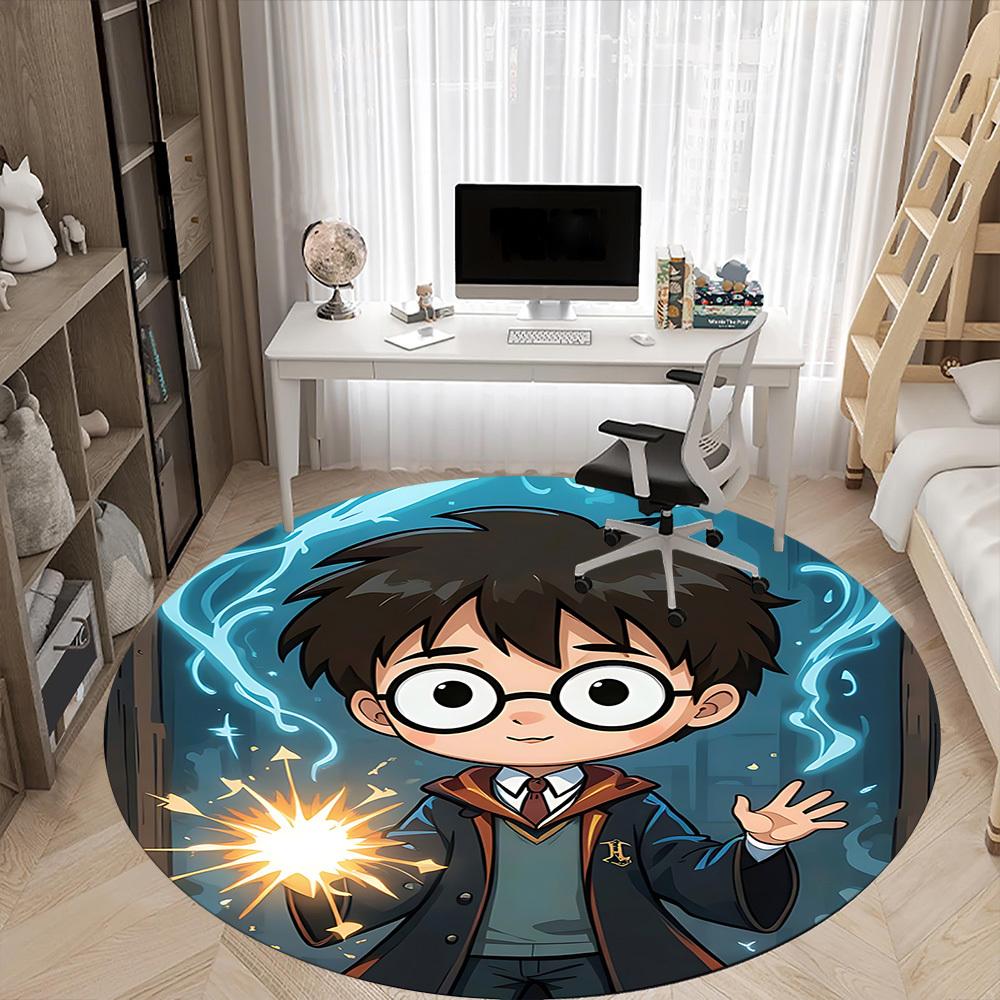 1ks Harry Potter Kancelářský kulatý koberec, Pod kancelářské židle Ložnice Obývací pokoj Domácí dekorace  a1022246