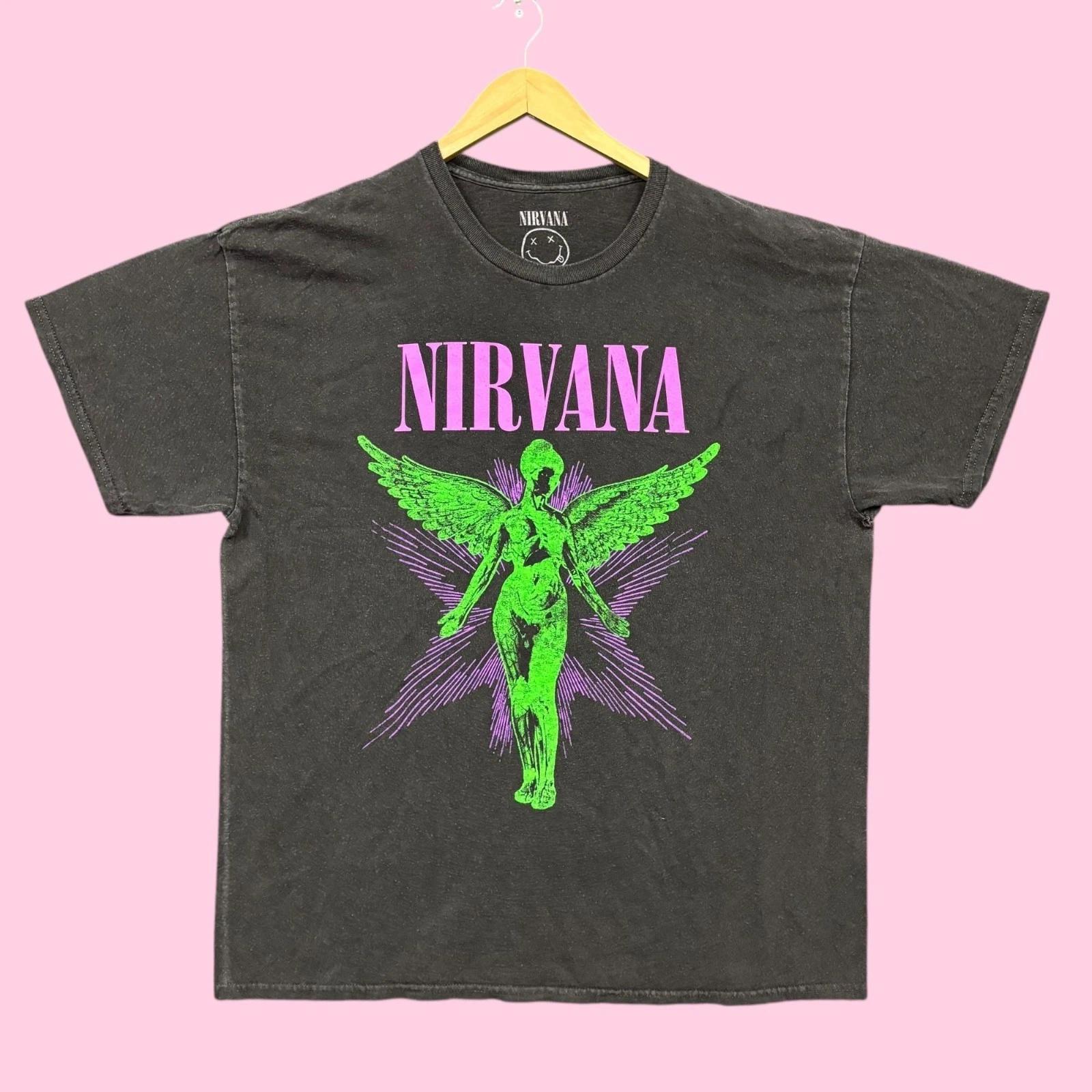 Nirvana In Utero Album Grunge Band Oversized Tee S/M XL