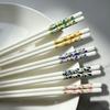 High-Temperature Resistant Luxury Macaron Color Ceramic Chopsticks - Easy To Clean