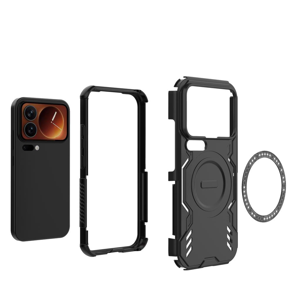 Applicable to Xiaomi 17ProMax butterfly armor magnetic mobile phone case Xiaomi 15TPro heat dissipation Xiaomi 15T protective case
