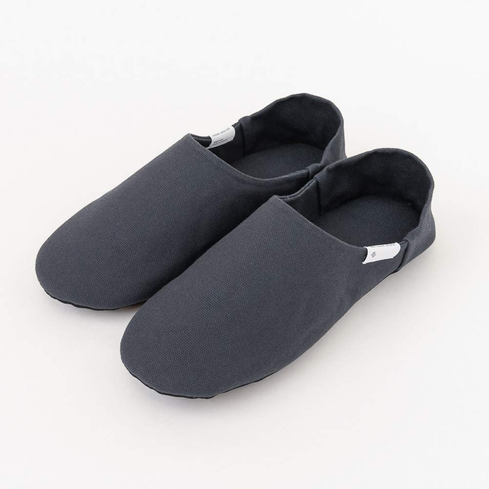 Canvas Medium Slate Gray HOME Babouche, (23-25cm), [ABE SHOES]