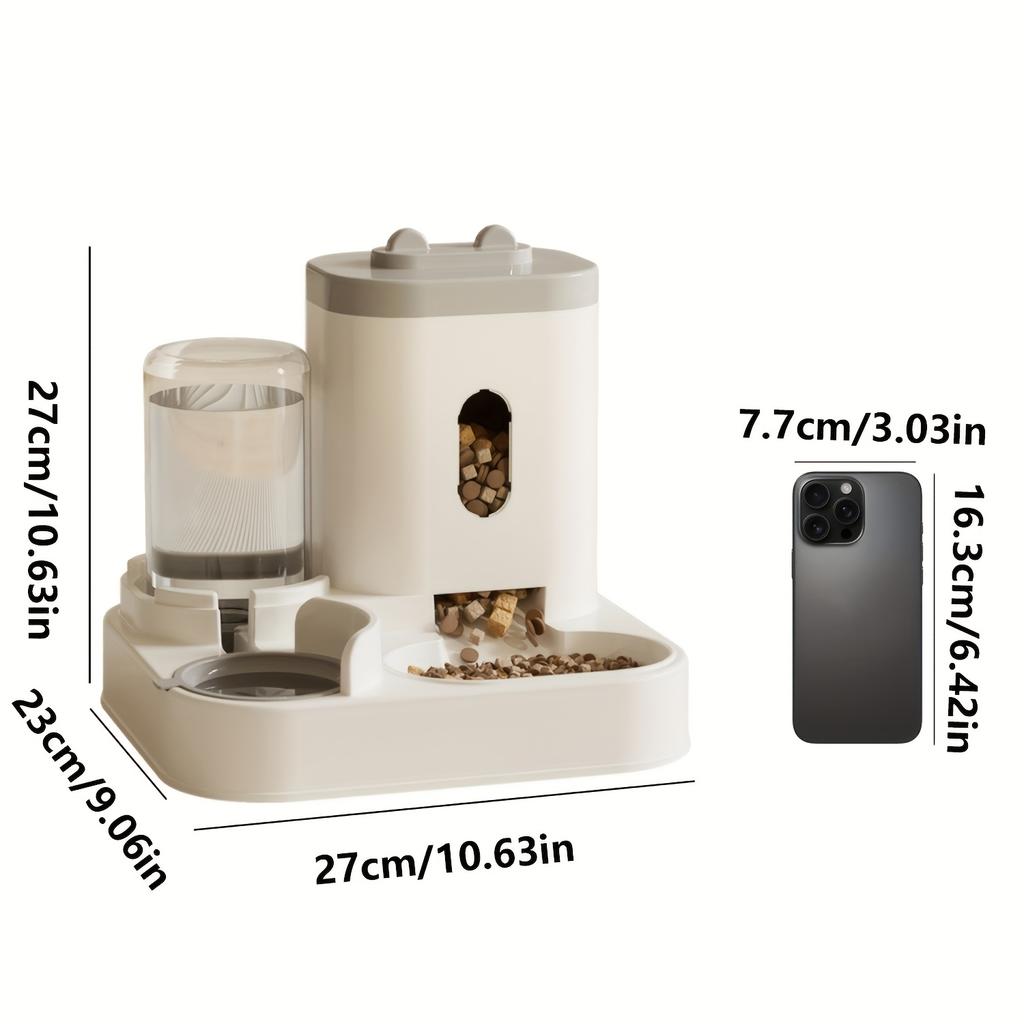 1Pc Petlibro Automatic Cat Feeder and Water Dispenser,Non-Electric Pet Feeding Station for Cats and Dogs,Pet Feeding Supplies