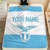 Custom Name,SS Lazio Printed Flannel Blanket, Soft Throw for Bedroom Sofa, Washable, Christmas Present, Great Gift.