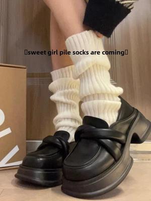 Verlängerte Wadensocken aus Strick im Lolita-Stil im japanischen Stil – schlankmachende und formende Beinbezüge