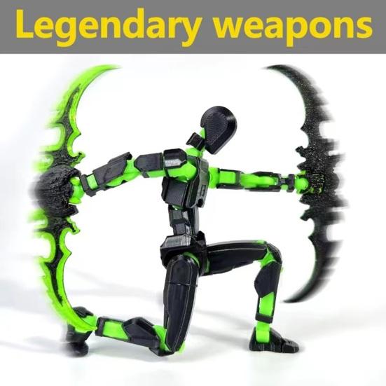 3D Printed Robot Action Figure with Accessories Movable Joints Robot Model Toy Articulated Dummy Figurine Decoration Ornament