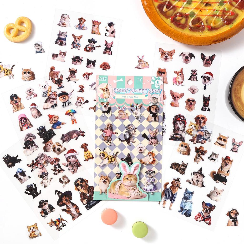 Yuezhen Wenchuang Soft Sweet Cute Journal Stickers Collection - PET Material