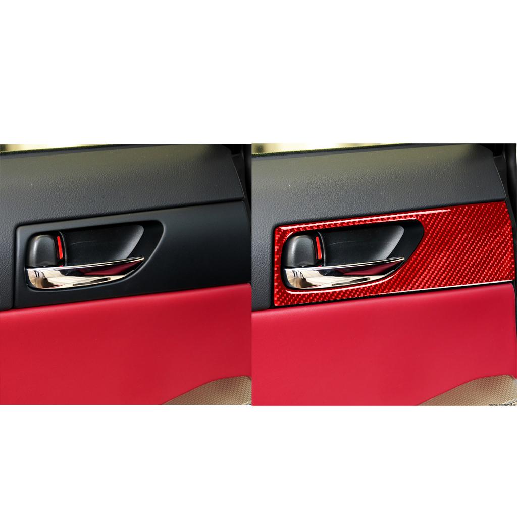 For Lexus IS250 300 350C 2013- Accessories Car Carbon Fiber Interior Back Door Handle Trim Stickers Modification